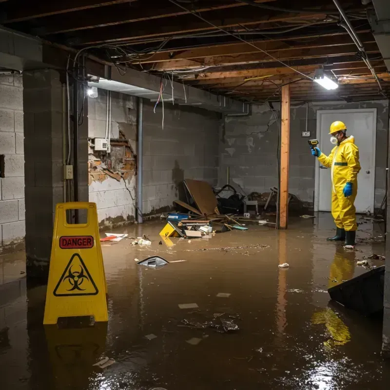 Flooded Basement Electrical Hazard in Basile, LA Property